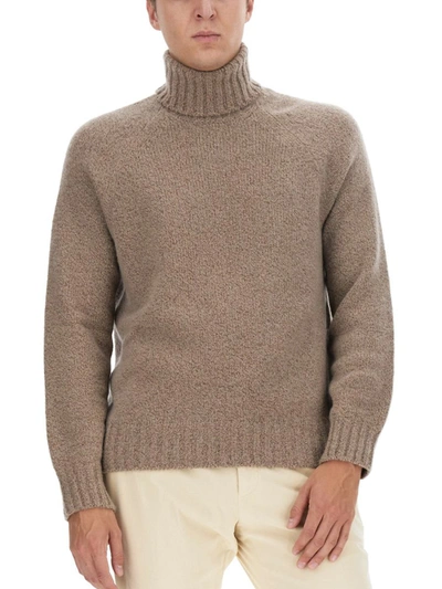 Shop Zegna Turtleneck Shirt In Beige