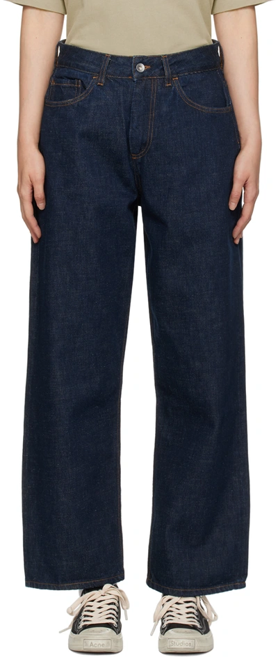 Shop Ymc You Must Create Indigo Silver Jeans In 40-indigo