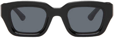 Shop Bonnie Clyde Black Karate Sunglasses In Black/black