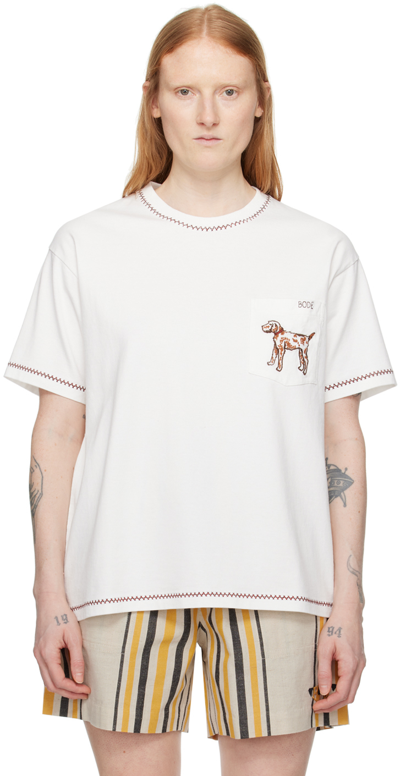 Shop Bode White Griffon T-shirt In White White