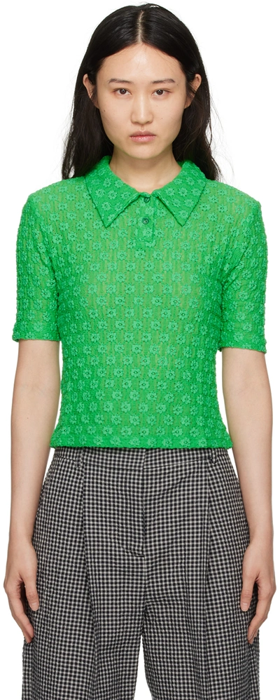 Shop Ymc You Must Create Green Five Summer Polo In 30-green