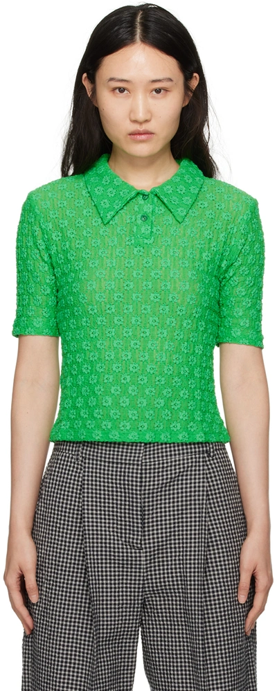 Ymc You Must Create Green Five Summer Polo In 30-green