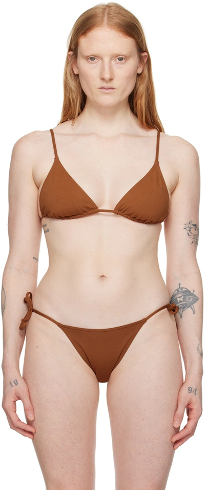 Shop Eres Brown Mouna Bikini Top In 26045618 Caramelo