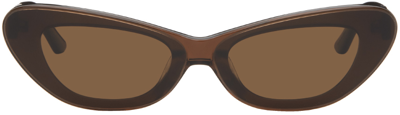 Shop Bonnie Clyde Brown Hiro Sunglasses In Brown/brown