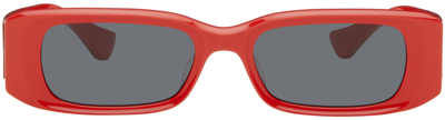 Shop Bonnie Clyde Red Double Slap Sunglasses In Red/black