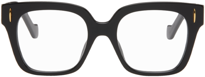 Shop Loewe Black Anagram Glasses In Shiny Black