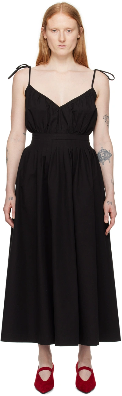 Le Petit Trou Black Sarah Maxi Dress In Black
