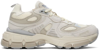 Shop Axel Arigato Beige Sphere Runner Sneakers In Beige/grey