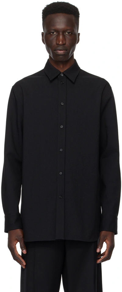 Jil Sander Black Regular Solid Shirt In 001 Black