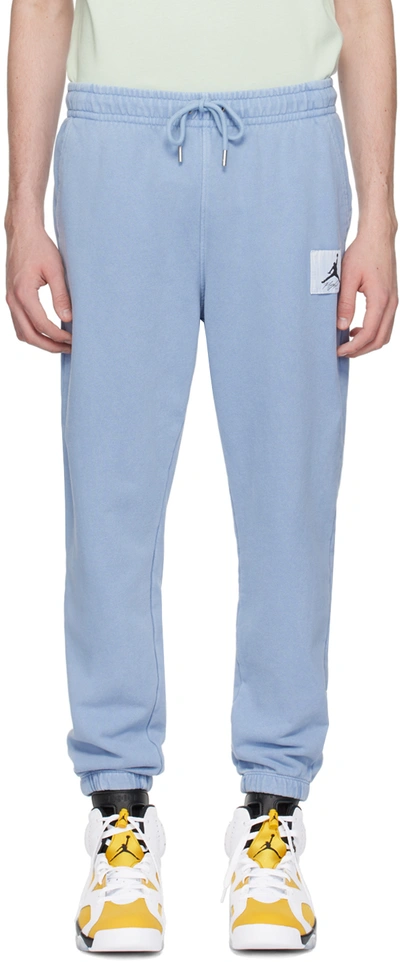 Shop Nike Blue Flight Sweatpants In Blue Grey