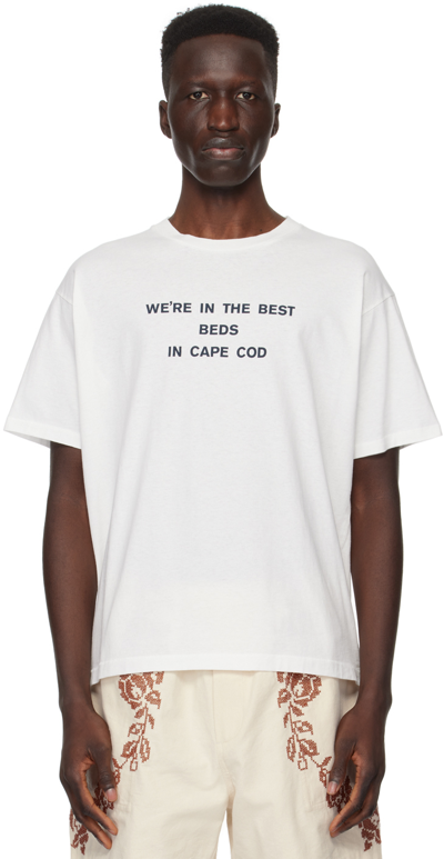 Shop Bode White Best Beds T-shirt In Cream