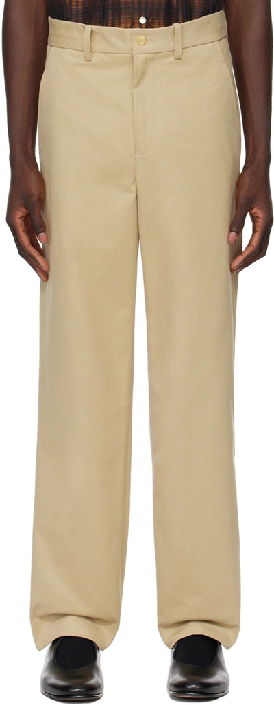 Shop Bode Khaki Standard Trousers