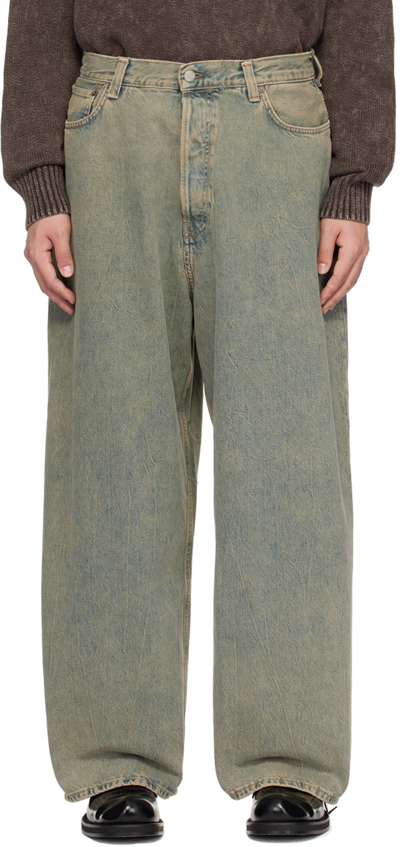 Shop Acne Studios Blue 2023 Jeans In Buf Blue/beige