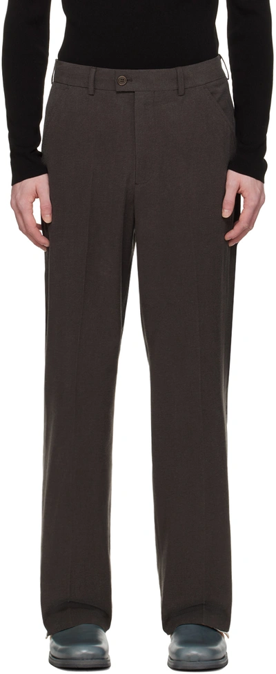 Shop Our Legacy Gray Darien Trousers In Oak Brown Futuristic