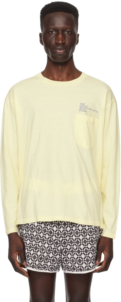 Shop Bode Yellow Ironworks Long Sleeve T-shirt In Yellw