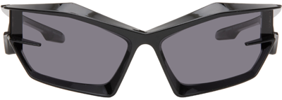 Shop Givenchy Black Giv Cut Sunglasses In Shiny Black / Smoke