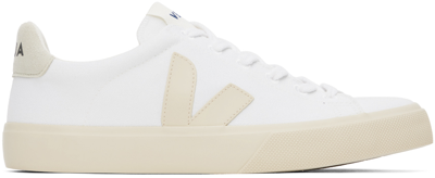 Shop Veja White Campo Canvas Sneakers In White_pierre