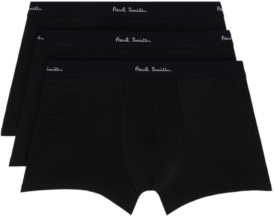 Shop Paul Smith Three-pack Black Boxer Briefs In 79 Blacks
