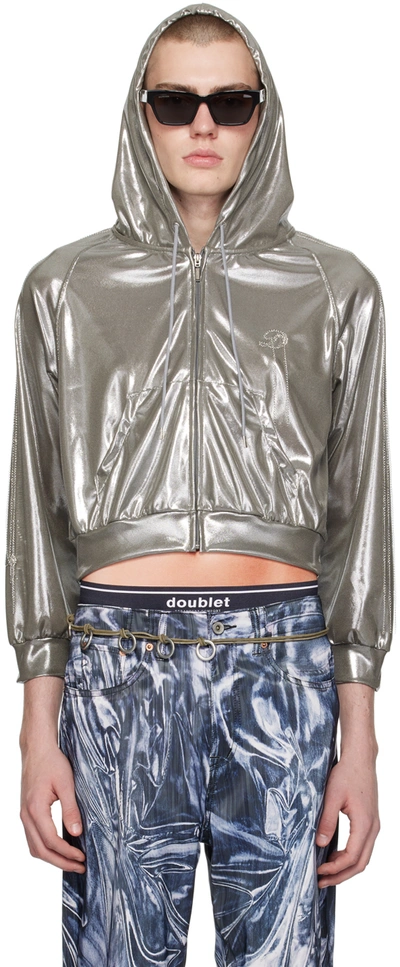 Doublet Silver Chain Link Track Jacket In Silver