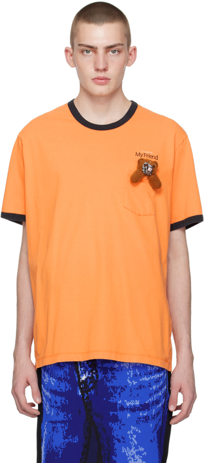 Shop Doublet Orange With My Friend T-shirt
