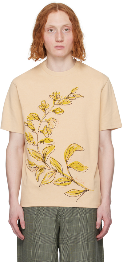 Shop Paul Smith Beige Laurel T-shirt In 8