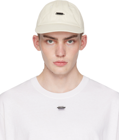 Doublet Off-white Sd Card Embroidery Cap In White
