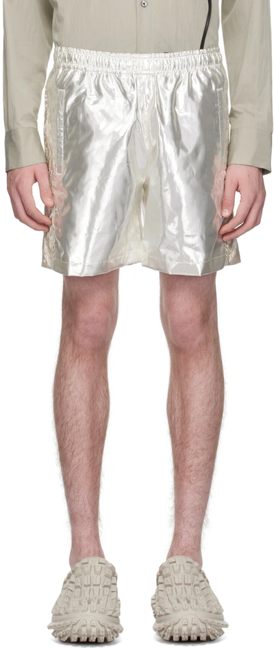Shop Doublet Silver Embroidered Shorts