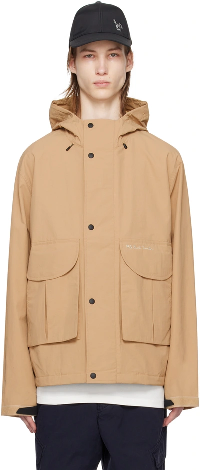Shop Ps By Paul Smith Beige Fishing Jacket In 62 Browns