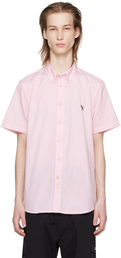 Shop Ps By Paul Smith Pink Zebra Shirt In 20 Pinks