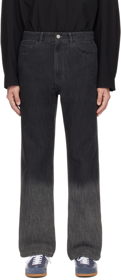 Shop Solid Homme Black Gradation Jeans In 326b Black