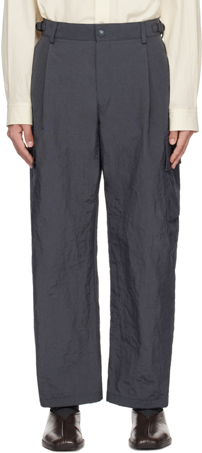 Shop Solid Homme Gray Cinch Cargo Pants In 314g Grey