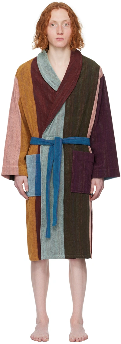 Shop Paul Smith Multicolor Artist Stripe Robe In 96 Multicolour