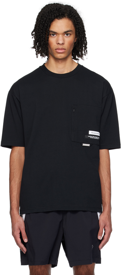 Shop Izzue Black Embroidered T-shirt In Bkx