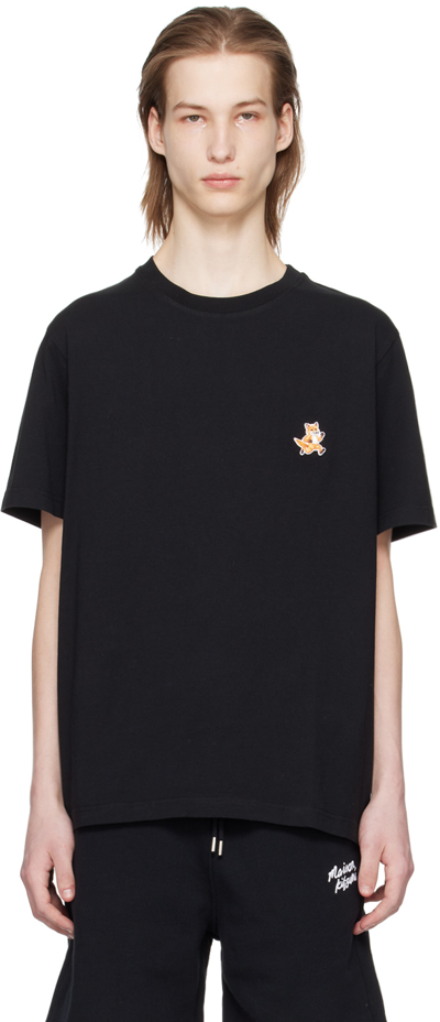 Shop Maison Kitsuné Black Speedy Fox T-shirt In P199 Black