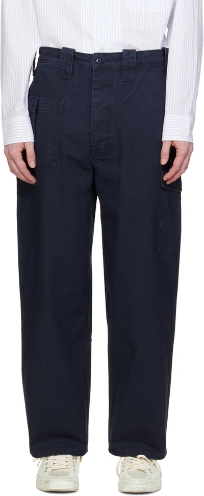 Shop Levi's Navy Utility Cargo Pants In Anthracite Night