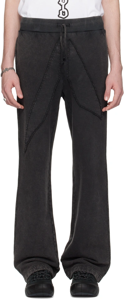 Shop Alyx Black Intarsia Sweatpants In Blk0003 Washed Black