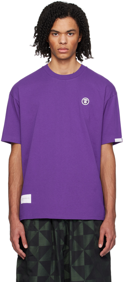 Shop Aape By A Bathing Ape Purple Patch T-shirt In Ppx Purple