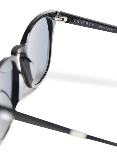 Faherty August Sunglasses In Black/solid Gray