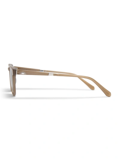 Faherty August Sunglasses In Milky Honey/solid Green