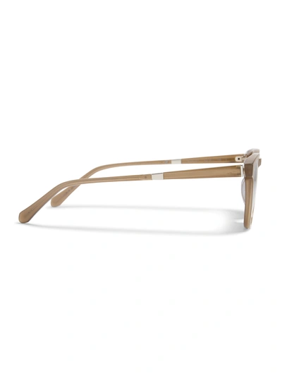 Faherty August Sunglasses In Milky Honey/solid Green