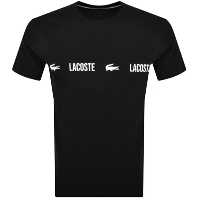 Shop Lacoste Logo T Shirt Black