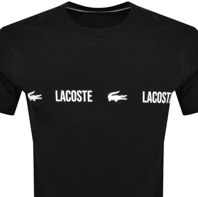 Shop Lacoste Logo T Shirt Black