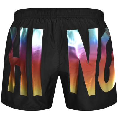 Shop Moschino Logo Swim Shorts Black