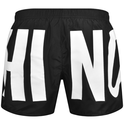 Shop Moschino Logo Swim Shorts Black