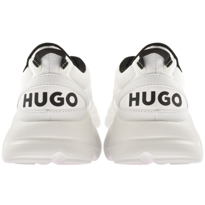 Shop Hugo Leon Runn Trainers Natural White