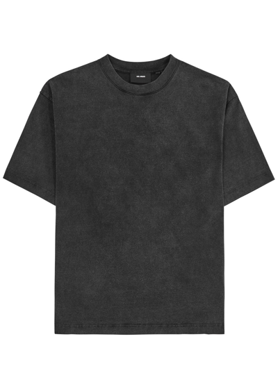 Shop Axel Arigato Logo-embroidered Cotton T-shirt In Black
