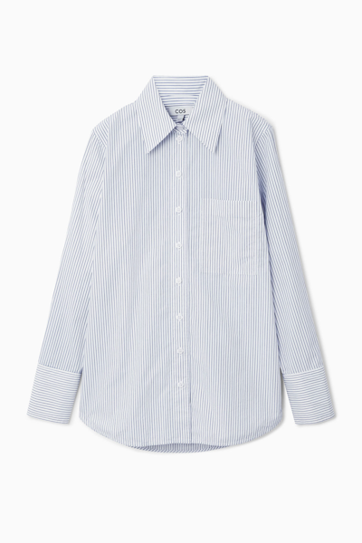 Shop Cos Oversized Tailored Shirt In Blue