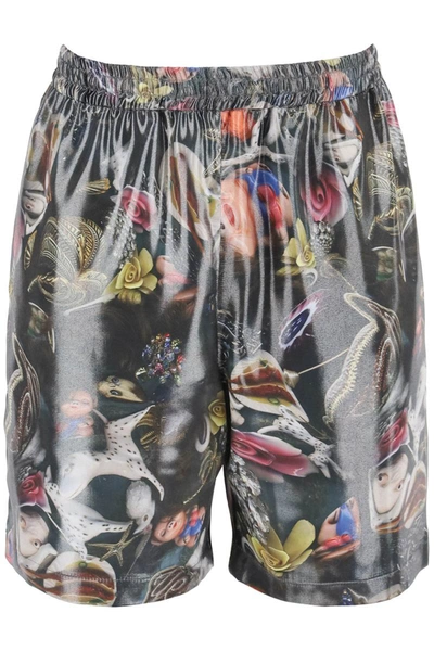 Shop Acne Studios "printed Shorts For B. Sund In Multicolor