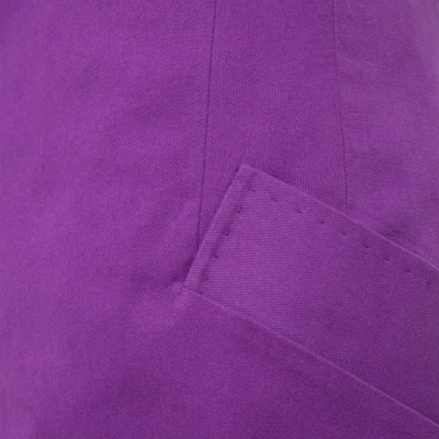 Shop Femponiq Asymmetric Lapel Tailored Cotton Dress (purple)
