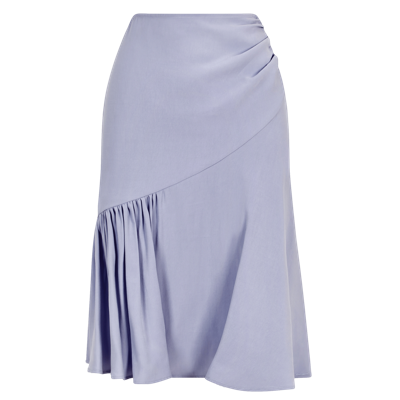 Shop Femponiq Rushed Asymmetrical Skirt (cloud Blue)